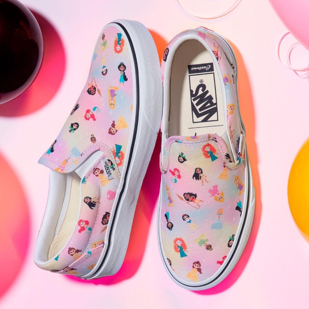Vans Disney 100 year collab  Disney princess slip on